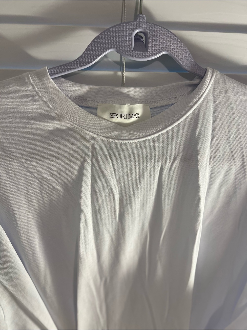 Sportmax Classic White Round-Neck Tee